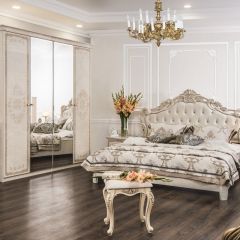 Комод 4 ящика с Зеркалом ППУ (крем) коллекция Патрисия в Урае - uray.mebel24.online | фото 5