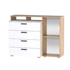Комод №8 (Дуб Крафт Золотой/Белый) в Урае - uray.mebel24.online | фото 2