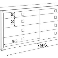 Комод большой Глэдис М27 (ЯШС/Белый) в Урае - uray.mebel24.online | фото 2