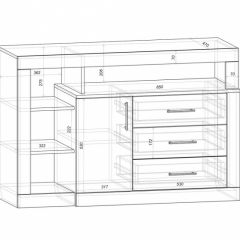 Комод Марокко (Ясень Шимо светлый) в Урае - uray.mebel24.online | фото 2