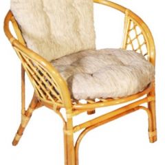 Кресло Багама, подушки светлые обычные шенил (Мёд) в Урае - uray.mebel24.online | фото 1