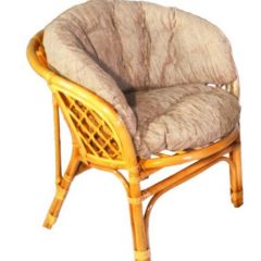 Кресло Багама, подушки светлые полные шенил (Мёд) в Урае - uray.mebel24.online | фото