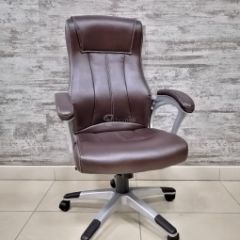 Кресло Barneo K-148 для руководителя (коричневая экокожа) в Урае - uray.mebel24.online | фото