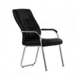 Кресло Barneo K-15 для посетителей и переговорных (черный) в Урае - uray.mebel24.online | фото