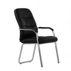 Кресло Barneo K-16 для посетителей и переговорных (черный) в Урае - uray.mebel24.online | фото 1