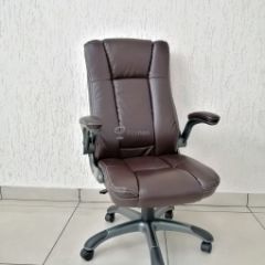 Кресло Barneo K-24 для руководителя (коричневая экокожа) в Урае - uray.mebel24.online | фото