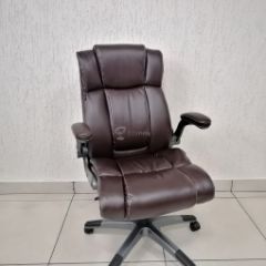 Кресло Barneo K-44 для руководителя (коричневая экокожа) в Урае - uray.mebel24.online | фото
