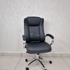 Кресло Barneo K-45 для руководителя (черная экокожа) в Урае - uray.mebel24.online | фото