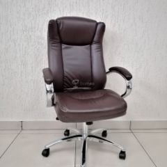 Кресло Barneo K-45 для руководителя (коричневая экокожа) в Урае - uray.mebel24.online | фото