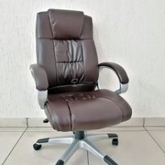 Кресло Barneo K-6 для руководителя (коричневая экокожа) в Урае - uray.mebel24.online | фото