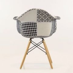 Кресло Barneo N-14 Patchwork черно-белый в Урае - uray.mebel24.online | фото 4