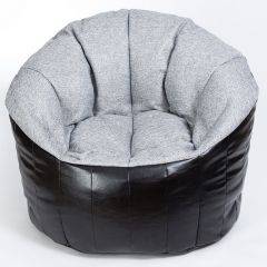 Кресло бескаркасное Релакс Люкс (Серый/Черный) в Урае - uray.mebel24.online | фото
