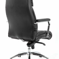 Кресло BRABIX PREMIUM "Phaeton EX-502" (кожа с компаньоном, хром, черное) 530882 в Урае - uray.mebel24.online | фото 4