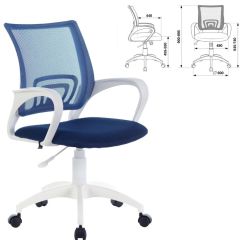 Кресло BRABIX "Fly MG-396W" (белый/темно-синее) 532399 в Урае - uray.mebel24.online | фото 2