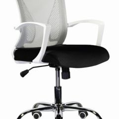 Кресло BRABIX "Wings MG-306" (пластик белый, хром, сетка, серое/черное) 532010 в Урае - uray.mebel24.online | фото