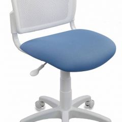 Кресло детское Бюрократ CH-W296NX/26-24 белый TW-15 голубой 26-24 в Урае - uray.mebel24.online | фото