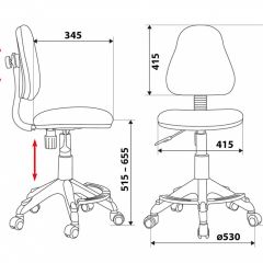 Кресло детское Бюрократ KD-4-F/PENCIL-GN зеленый карандаши в Урае - uray.mebel24.online | фото 3