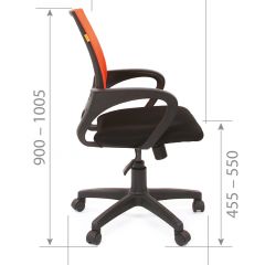 Кресло для оператора CHAIRMAN 696 black (ткань TW-11/сетка TW-05) в Урае - uray.mebel24.online | фото 5