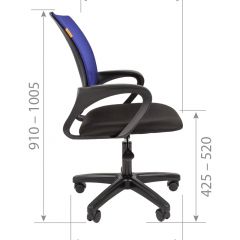 Кресло для оператора CHAIRMAN 696  LT (ткань стандарт 15-21/сетка TW-34) в Урае - uray.mebel24.online | фото 5