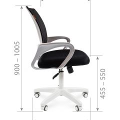 Кресло для оператора CHAIRMAN 696 white (ткань TW-10/сетка TW-05) в Урае - uray.mebel24.online | фото 7