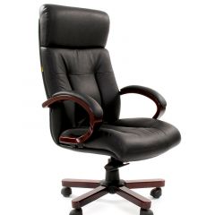 Кресло для руководителя CHAIRMAN  421 (Натуральная кожа) Черное в Урае - uray.mebel24.online | фото