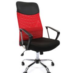 Кресло для руководителя CHAIRMAN 610 N (15-21 черный/сетка красный) в Урае - uray.mebel24.online | фото