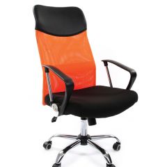 Кресло для руководителя CHAIRMAN 610 N (15-21 черный/сетка оранжевый) в Урае - uray.mebel24.online | фото 1