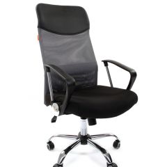 Кресло для руководителя CHAIRMAN 610 N(15-21 черный/сетка серый) в Урае - uray.mebel24.online | фото