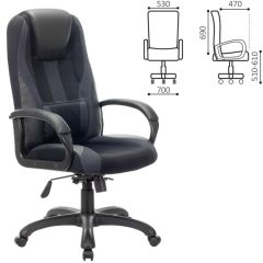 Кресло компьютерное BRABIX PREMIUM "Rapid GM-102" (экокожа/ткань, черное/серое) 532105 в Урае - uray.mebel24.online | фото 2