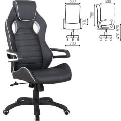 Кресло компьютерное BRABIX "Techno Pro GM-003" (черное/серое, вставки серые) 531814 в Урае - uray.mebel24.online | фото 2
