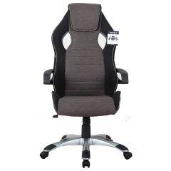 Кресло компьютерное BRABIX Techno GM-002 (ткань) черное/серое, вставки белые (531815) в Урае - uray.mebel24.online | фото 3