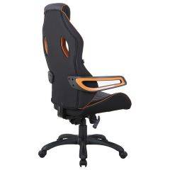Кресло компьютерное BRABIX Techno Pro GM-003 (ткань черное/серое, вставки оранжевые) 531813 в Урае - uray.mebel24.online | фото 6