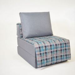 Кресло-кровать бескаркасное Харви (серый-квадро азур) в Урае - uray.mebel24.online | фото 1