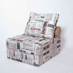 Кресло-кровать-пуф бескаркасное Прайм (Газета) в Урае - uray.mebel24.online | фото 1
