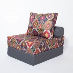 Кресло-кровать-пуф бескаркасное Прайм (мехико серый-графит) в Урае - uray.mebel24.online | фото 2