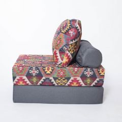 Кресло-кровать-пуф бескаркасное Прайм (мехико серый-графит) в Урае - uray.mebel24.online | фото 1