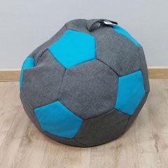 Кресло-мешок Мяч S (Savana Grey-Neo Azure) в Урае - uray.mebel24.online | фото