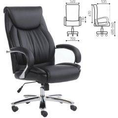 Кресло офисное BRABIX "Advance EX-575" (хром/экокожа/черное) 531825 в Урае - uray.mebel24.online | фото