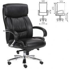 Кресло офисное BRABIX "Direct EX-580" (хром/рециклированная кожа/черное) 531824 в Урае - uray.mebel24.online | фото