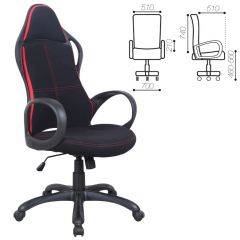 Кресло офисное BRABIX PREMIUM "Force EX-516" (ткань черное/вставки красные) 531571 в Урае - uray.mebel24.online | фото 1