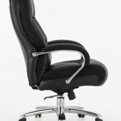 Кресло офисное BRABIX PREMIUM "Bomer HD-007" (рециклированная кожа, хром, черное) 531939 в Урае - uray.mebel24.online | фото 3
