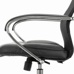 Кресло офисное BRABIX PREMIUM "Stalker EX-608 CH" (хром, ткань-сетка/кожзам, черное) 532091 в Урае - uray.mebel24.online | фото 4