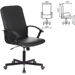Кресло офисное BRABIX "Simple EX-521" (экокожа, черное) 532103 в Урае - uray.mebel24.online | фото 2