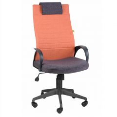 Кресло Квест HOME (Ткань КФ-28/КФ-13) оранжевый-сливовый в Урае - uray.mebel24.online | фото