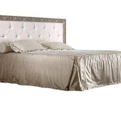 Кровать 2-х спальная(1,4 м) Тиффани штрих-лак/серебро с мягким изголовьем с подъемным механизмом (ТФКР140-2[3]) в Урае - uray.mebel24.online | фото