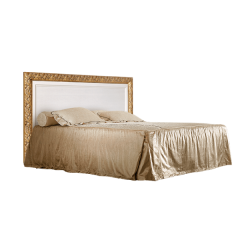 Кровать 2-х спальная (1,4 м) Тиффани штрих-лак/золото с подъемным механизмом (ТФКР140-2[7]) в Урае - uray.mebel24.online | фото