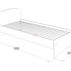 Кровать-2 одинарная (800*1900) в Урае - uray.mebel24.online | фото 2