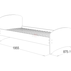 Кровать-4 одинарная (800*1900) в Урае - uray.mebel24.online | фото 2