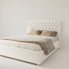 Кровать Берлин без основания 1600 (экокожа белая) в Урае - uray.mebel24.online | фото