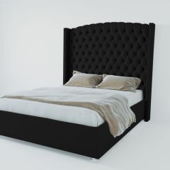 Кровать Берлин ЛЮКС с ПМ 1800 (экокожа кольт ч) в Урае - uray.mebel24.online | фото 2